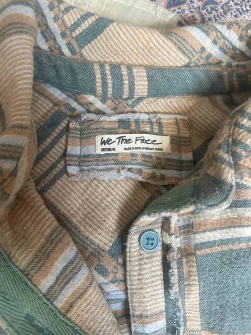 Free People Arizona Sky Plaid Pullover Blanket Shirt
